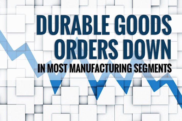 Durable Goods Orders Down in Most Manufacturing Segments